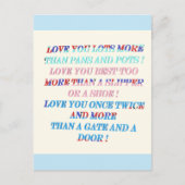 Hou je meer gelegenheid cadeau met woorden briefkaart (Voorkant)