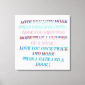 Hou je meer gelegenheid cadeau met woorden canvas afdruk (Voorkant)