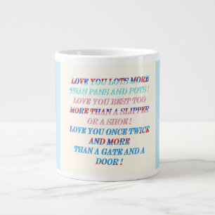 Hou je meer gelegenheid cadeau met woorden grote koffiekop
