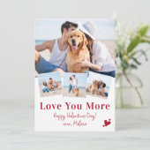 Hou je meer Moderne 4 foto Happy Valentines Day Feestdagenkaart (Staand voorkant)