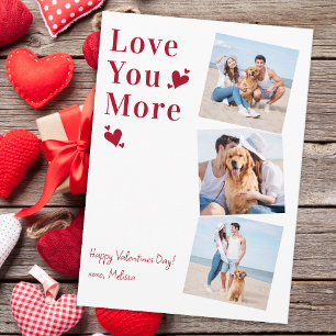 Hou je meer Stijlvol 3 foto Happy Valentines Day Feestdagenkaart