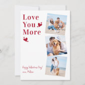 Hou je meer Stijlvol 3 foto Happy Valentines Day Feestdagenkaart (Voorkant)