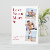 Hou je meer Stijlvol 3 foto Happy Valentines Day Feestdagenkaart (Staand voorkant)