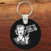 Hou je mieren aan! - Retro Houseechtgenote Sleutelhanger (Voorkant)