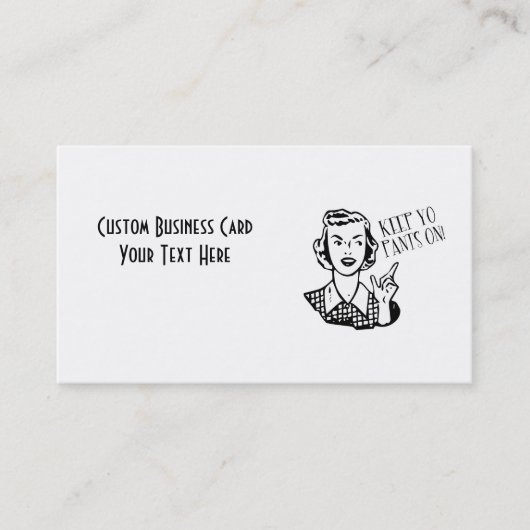 Hou je mieren aan! - Retro Houseechtgenote Visitekaartje (Voorkant)