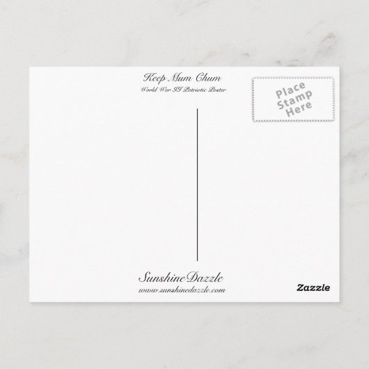 Hou je moeder Chum Briefkaart (Achterkant)