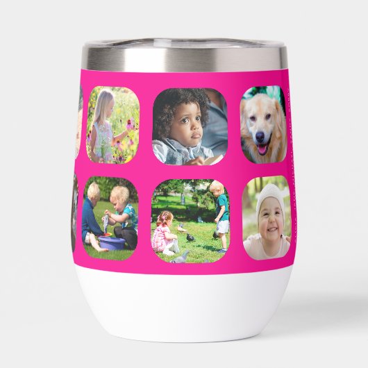 Hou je moeder multi foto collage Moederdag roze (Achterkant)