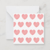 Hou je moeder tekst in roze waterverf hart notitiekaartje (Achterkant)