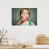 Hou je mond. beeldende kunst poster (Keuken)