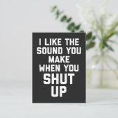 Hou je mond! briefkaart (Staand voorkant)