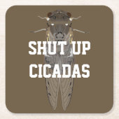 Hou je mond Cicaden Kartonnen Onderzetters (Voorkant)
