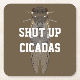 Hou je mond Cicaden Kartonnen Onderzetters