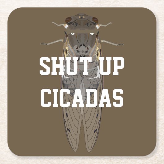Hou je mond Cicaden Kartonnen Onderzetters (Voorkant)