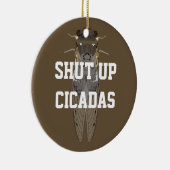 Hou je mond Cicaden Keramisch Ornament (Rechts)