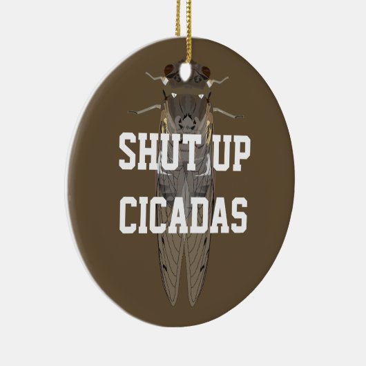 Hou je mond Cicaden Keramisch Ornament (Rechts)