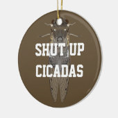 Hou je mond Cicaden Keramisch Ornament (Links)