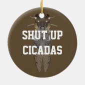 Hou je mond Cicaden Keramisch Ornament (Achterkant)