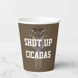 Hou je mond Cicaden Papieren Bekers