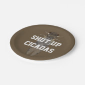 Hou je mond Cicaden Papieren Bordje (Gekanteld)