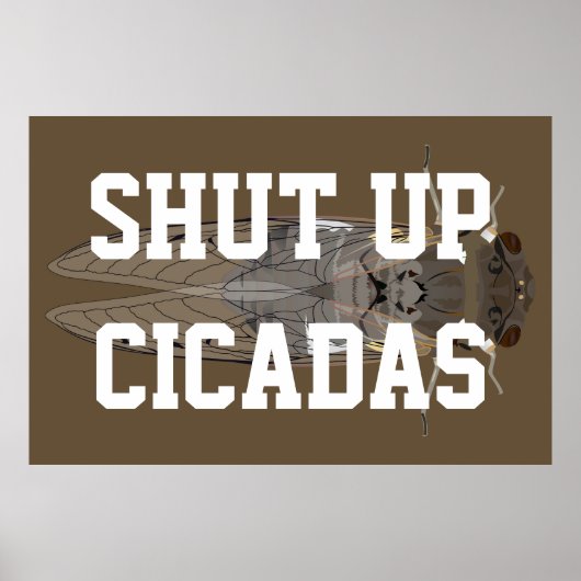 Hou je mond Cicaden Poster (Voorkant)