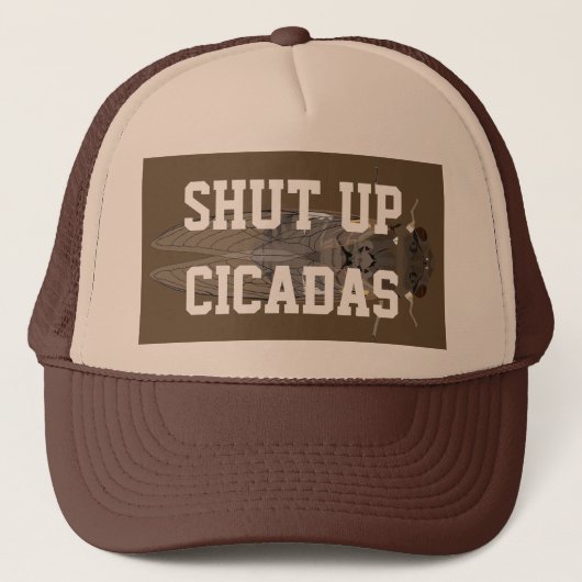 Hou je mond Cicaden Trucker Pet (Voorkant)