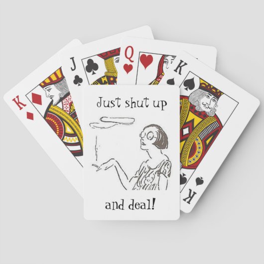 Hou je mond en doe het! Grappig Pokerkaarten (Achterkant)