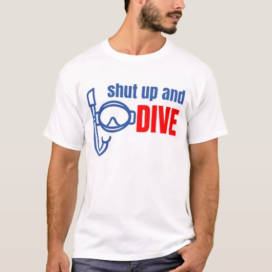 Hou je mond en duik t-shirt (Voorkant)