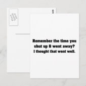 Hou je mond en ga weg briefkaart (Voorkant / Achterkant)