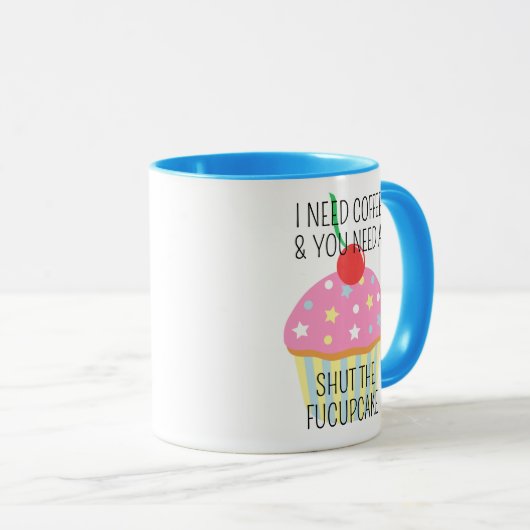 Hou je mond en neem een cupcake mok (Voorkant rechts)