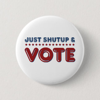 Hou je mond en stem. ronde button 5,7 cm