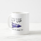 Hou je mond Funny Mug Insult Humor Koffiemok (Voorkant links)