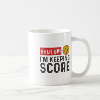 Hou je mond, ik hou de score bij, grappige softll koffiemok