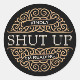 Hou je mond, ik lees ronde sticker