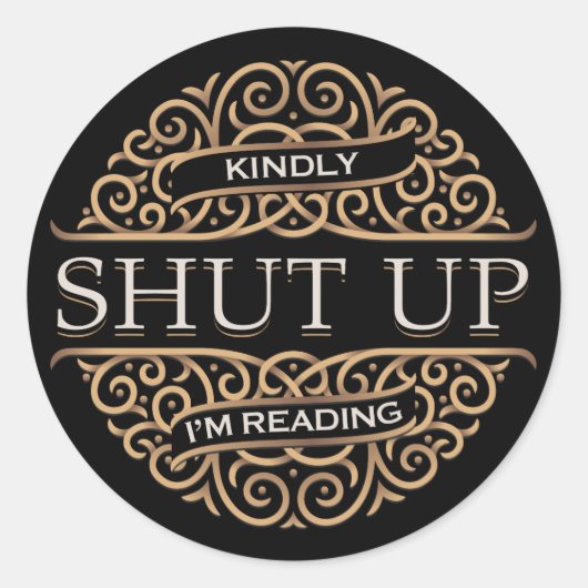 Hou je mond, ik lees ronde sticker (Voorkant)