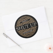 Hou je mond, ik lees ronde sticker (Envelop)