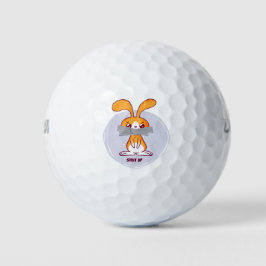 Hou je mond konijn Funny sarcastische comic ontwer Golfballen