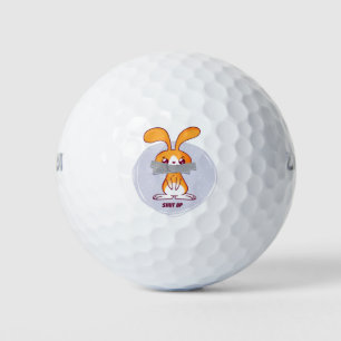 Hou je mond konijn Funny sarcastische comic ontwer Golfballen