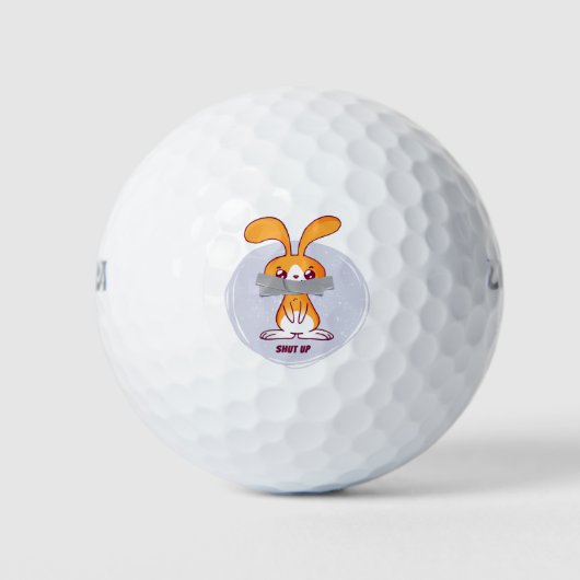 Hou je mond konijn Funny sarcastische comic ontwer Golfballen (Voorkant)