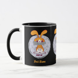 Hou je mond konijn Funny sarcastische comic ontwer Mok