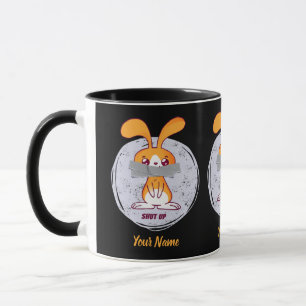 Hou je mond konijn Funny sarcastische comic ontwer Mok