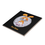 Hou je mond konijn grappig sarcastisch strip ontwe tegeltje (Zijkant)