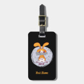 Hou je mond Konijn Grappig Sarcastisch Stripverhaa Bagagelabel (Voorkant verticaal)