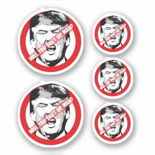 Hou je mond, man? sticker (Voorkant)