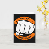 Hou je mond of knokkel omhoog - Cool Bareknuckle B Kaart (Gele Bloem)