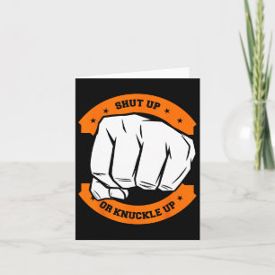 Hou je mond of knokkel omhoog - Cool Bareknuckle B Kaart