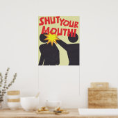 hou je mond Oud Poster (Keuken)