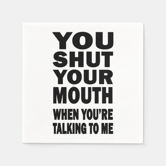 Hou je mond. servet (Voorkant)