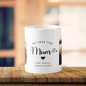 Hou je Mum Hearts Custom Twee Foto Trendy Chic Koffiemok
