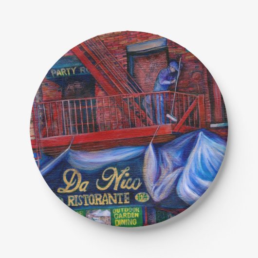 Hou je niet van rode verf? papieren bordje (Voorkant)