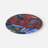 Hou je niet van rode verf? papieren bordje (Gekanteld)